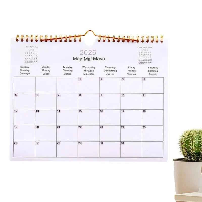 Calendar 2025 20252026 Calendar Planner Multilingual Coil Planner Agenda Organizer Scheduling For Home Office School Classroom