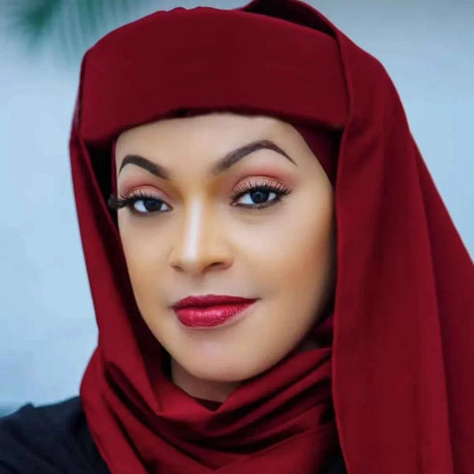Sponge Turban Cap With Brooch Long Scarf Women Muslim Hijab Hat African Auto Gele Headtie Nigeria Wedding Headwear Headscarf