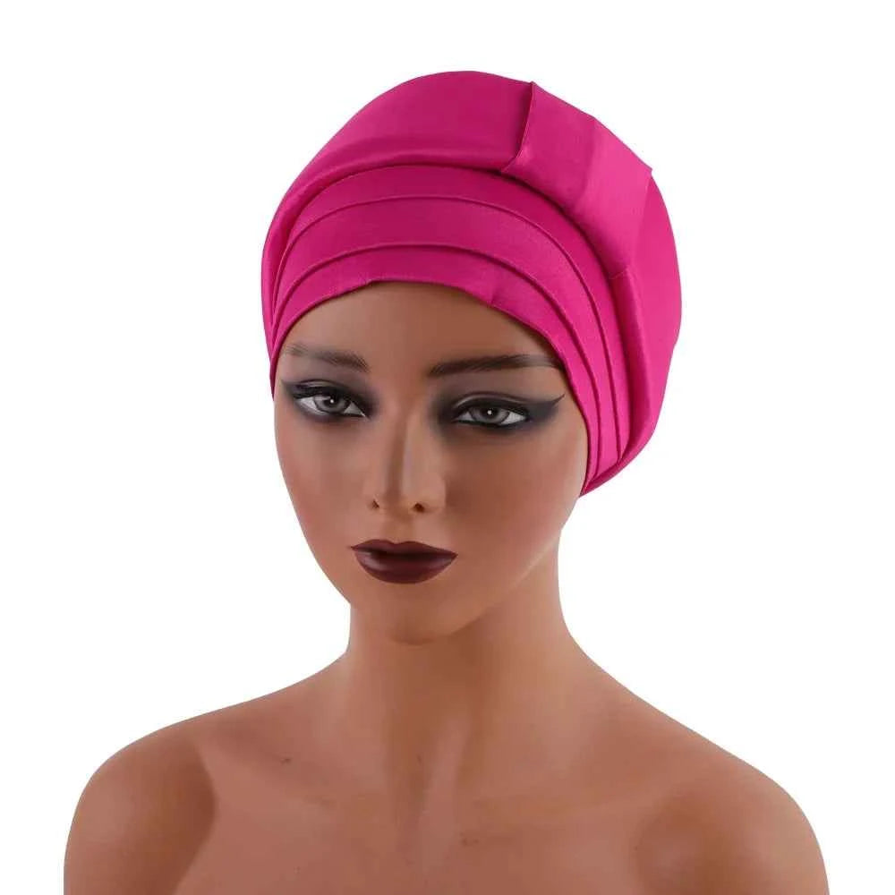 African Female Head Wrap – Raw Silk Turban Cap for Women’s Nigerian & Muslim Headwear