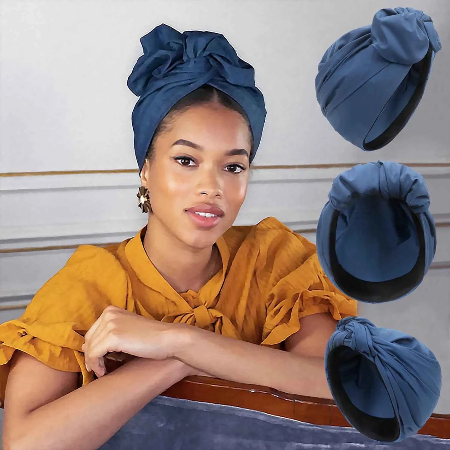 French Retro Women's Turban Cap Ladies Cross Bandana Hat Female Fashion Head Wraps Muslim Headscarf Bonnet