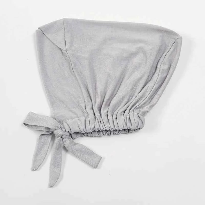 Fashion Cotton Jersey Forehead Cross Inner Hijab Cap Underscarf Tie Back Adjustable Muslim Under Scarf Women Inner Hijab Band