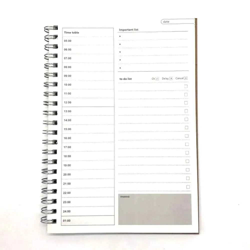 Daily Weekly Monthly Planning Schedule Retro Coil Coil Planner This To Do List Organizer Improve Productivity Manual