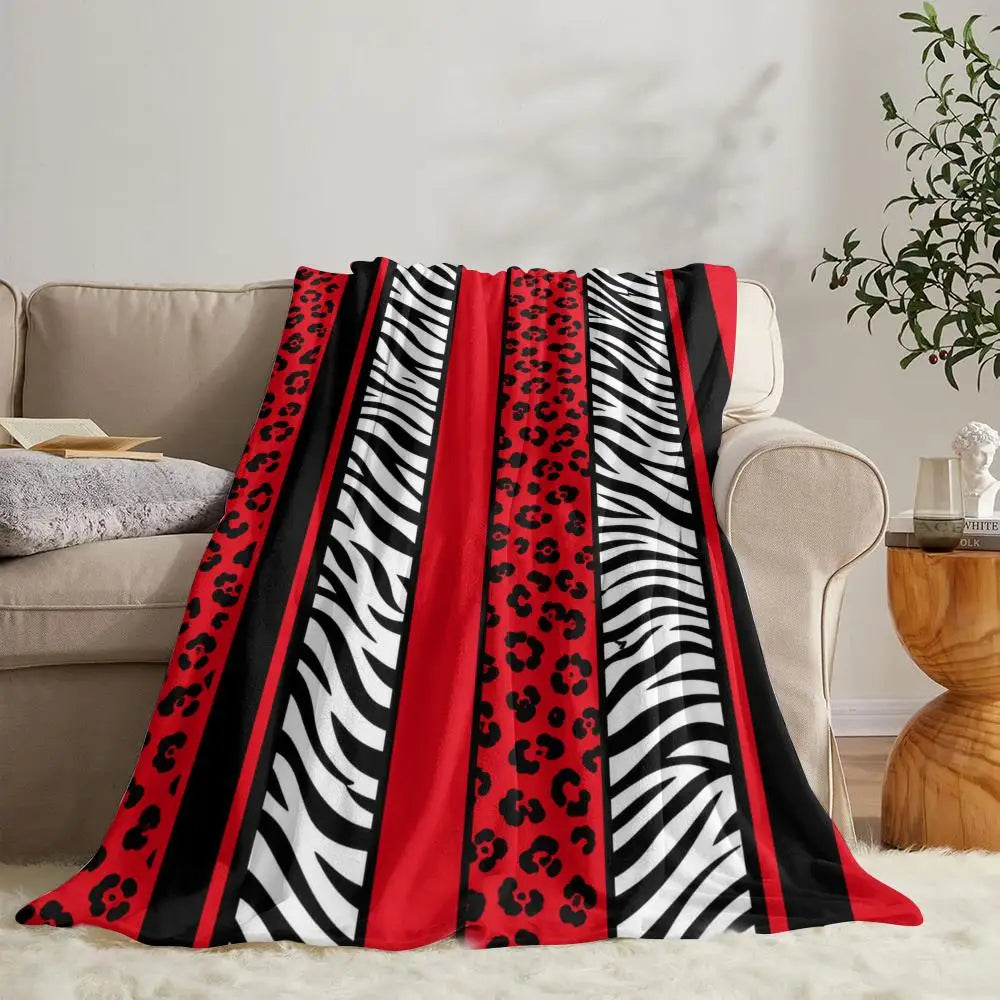Pink Leopard Print Throw Soft Flannel Throw Summer Blanket Lightweight Cozy Nap Blanket for Sofa Bed Travel