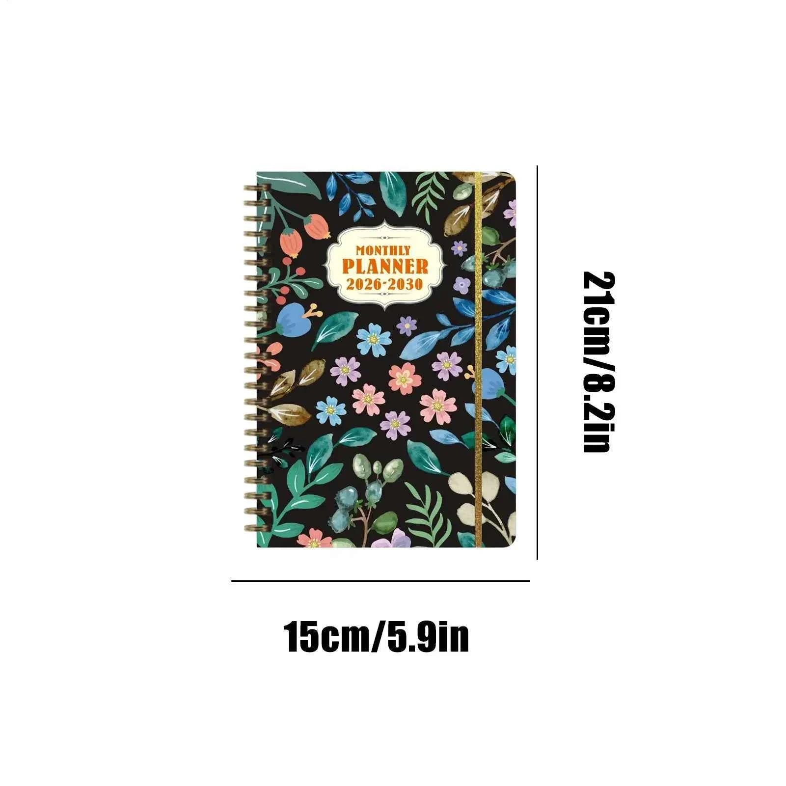 Coil Bound Monthly Planner 2026-2030 Long-Term Planning Datebooks Weekly And Monthly Planner For School Student Business