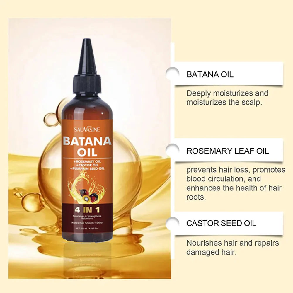120ML 4 IN 1 Batana Hair Oil Nourishes Hair Follicles And Smoothen Hair With Nourishing Hair Oil 2025 New - NamafadStore