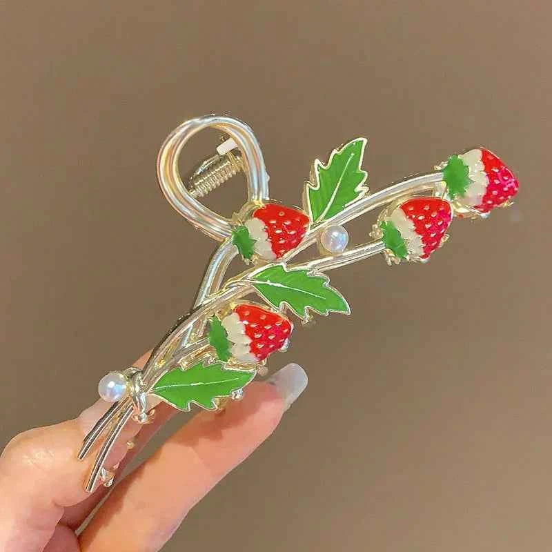 New Sweet Flower Durian Hair Claw Clip Ponytail Grab Hair Clips Shark Clip Woman Hairpins For Girl Hair Accessories Headdress