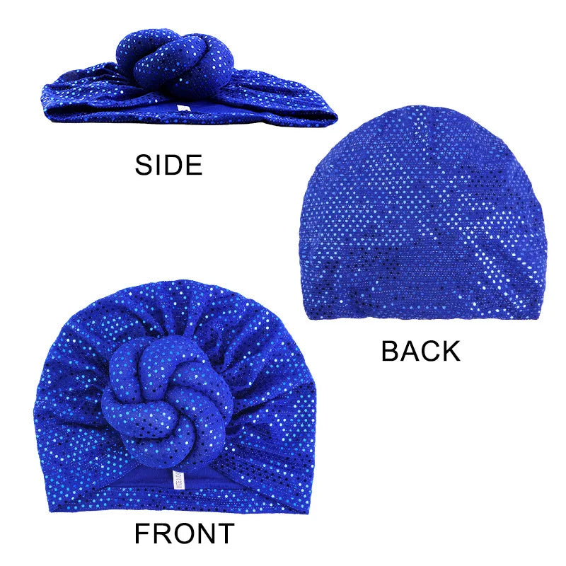 New African Women Print Turban Flower Beanies Bonnet Muslim Hijab Headscarf Hair Loss Head Wrap Bandanas Headband Turbante Mujer - NamafadStore