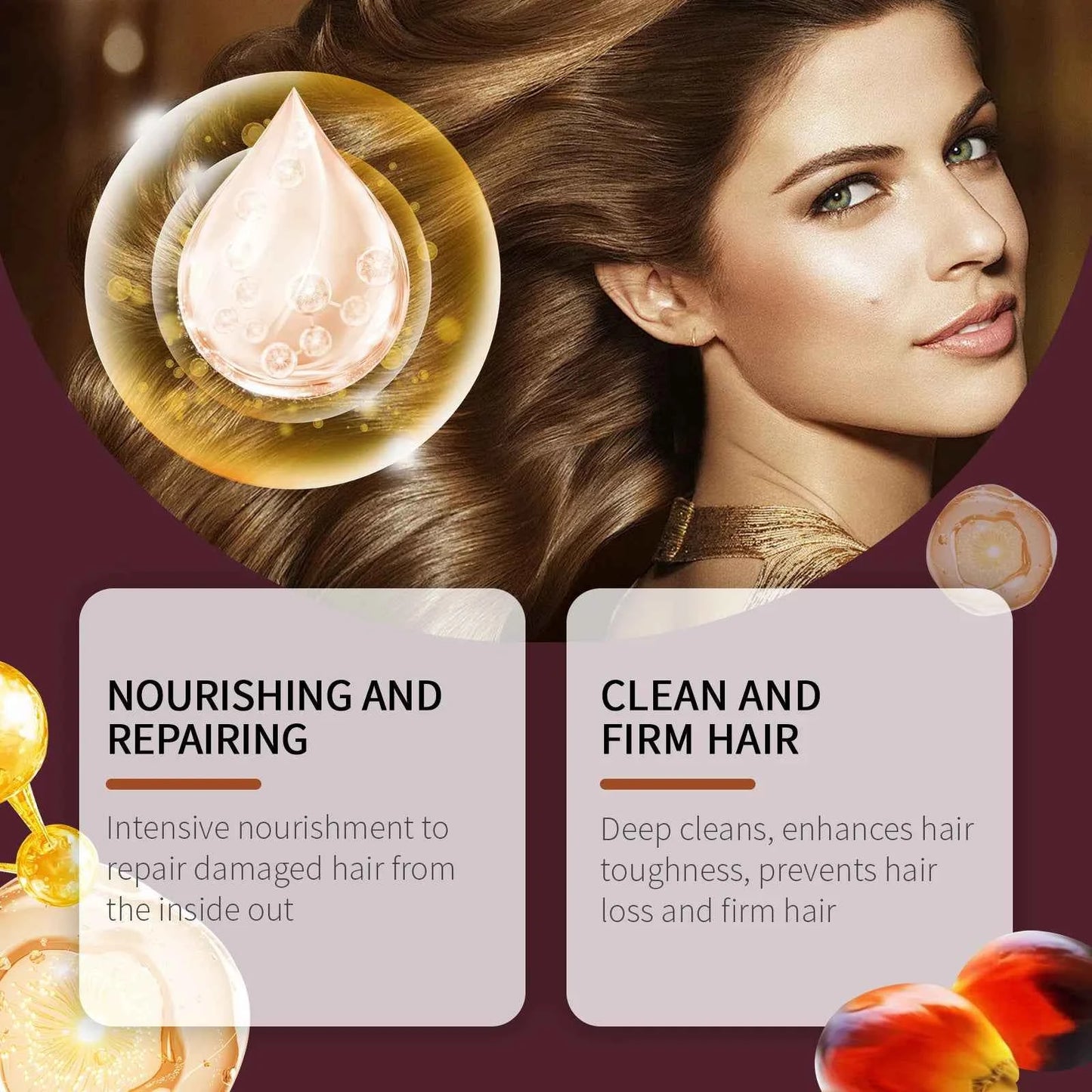 Batana Oil Shampoo Conditioner Set Oil Control Anti Dandruff Scalp Hair Treatment Split Ends Anti Frizz Hair Loss Hair Care Set - NamafadStore