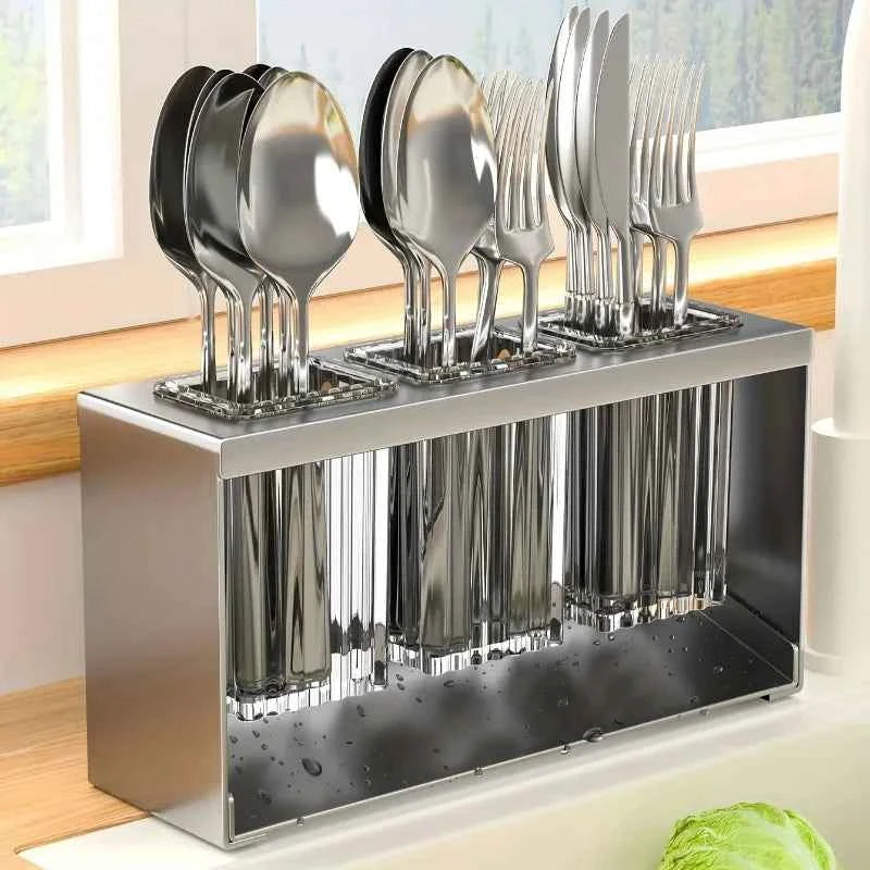 2026 Universal Home countertop drain storage rack, kitchen knife and fork storage rack, chopsticks