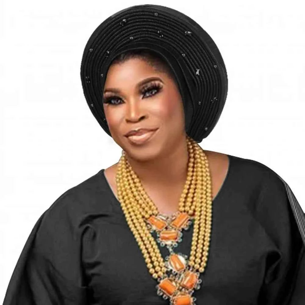 Fashion African Muslim Turban Cap Women's Autogele Headtie Lady Head Wraps Nigeria Wedding Headgear Turbante Mujer 2025