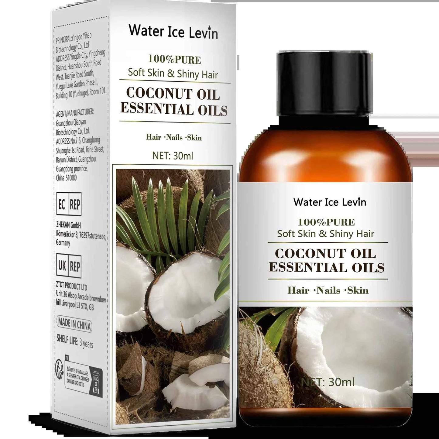 New Pure natural coconut essential oil tea tree rose jasmine mint vanilla eucalyptus for skin care massage diffuser oil 30ML - NamafadStore