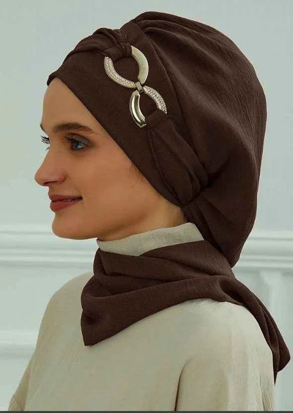 Ramadan Muslim Inner Hijabs For Woman  Turban Hijabs With Cap Islamic Muslim Jersey Head Scarf Headwraps Muslim Women Clothing