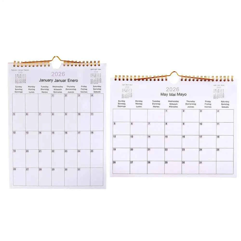 2025 Calendar 2025-2026 Calendar Planner Multilingual Coil Planner Agenda Organizer Scheduling For Home Office School Classroom
