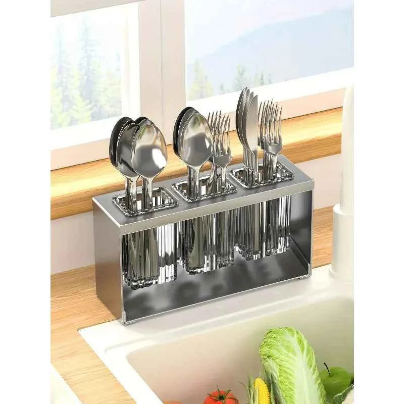 2026 Universal Home countertop drain storage rack, kitchen knife and fork storage rack, chopsticks