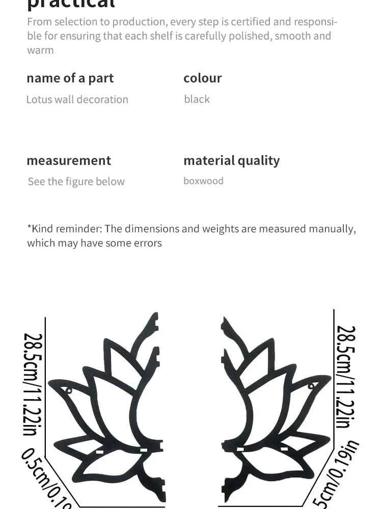 Wooden Lotus Hollow Decorative Rack Aromatherapy Organiser Essential Oil Candle Holder Wall Mounted Shelf Corner Shelf