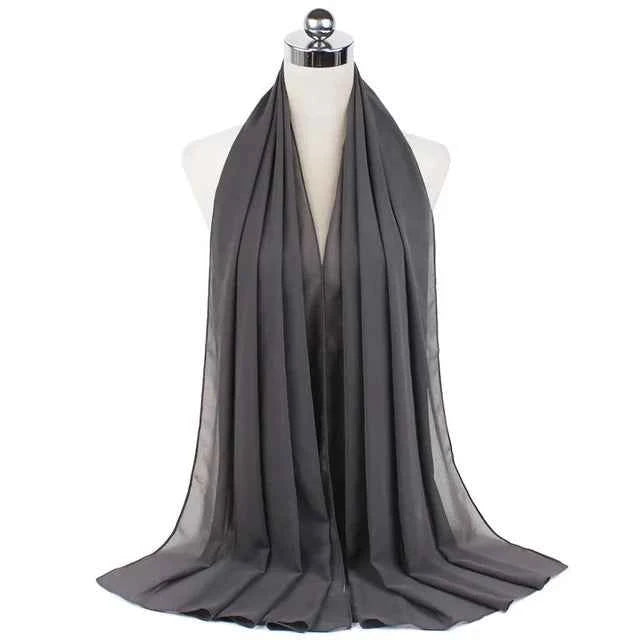 Women Muslim Chiffon Hijab Shawls Scarf Modal Cotton Jersey Hijabs Plain Soft For Woman Muslim Voile Head Wraps 70*180cm Islamic