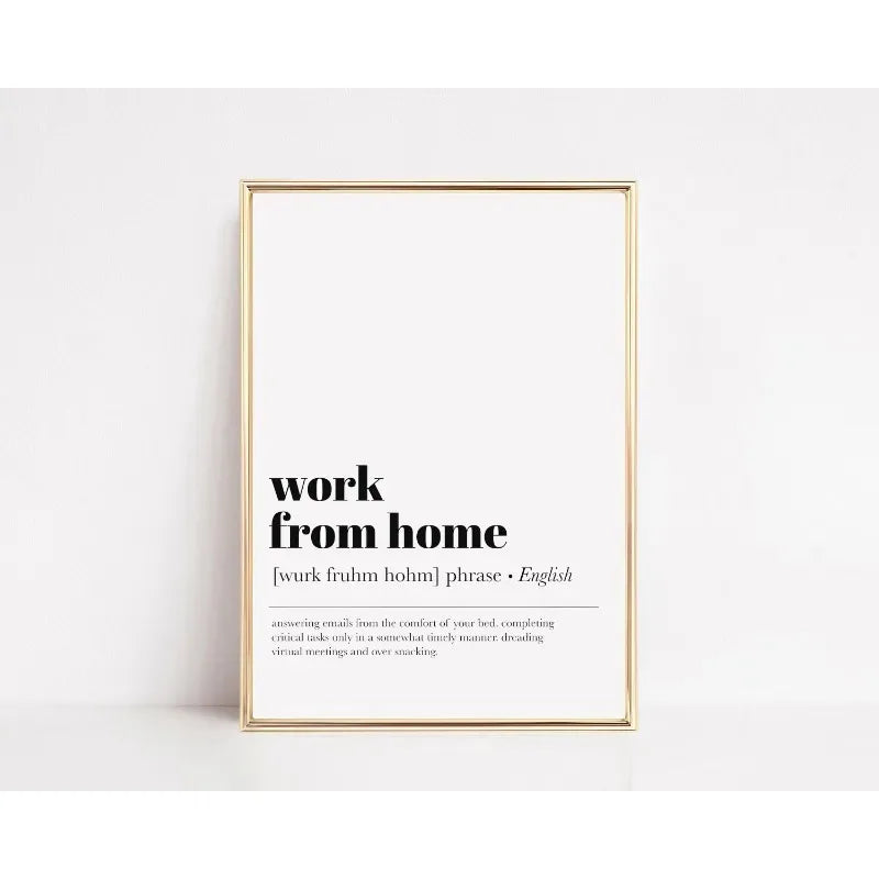 Funny Office Definition Poster Canvas Painting Motivational Words Canvas Painting Wall Art Picture Living Room Home Decor Mural