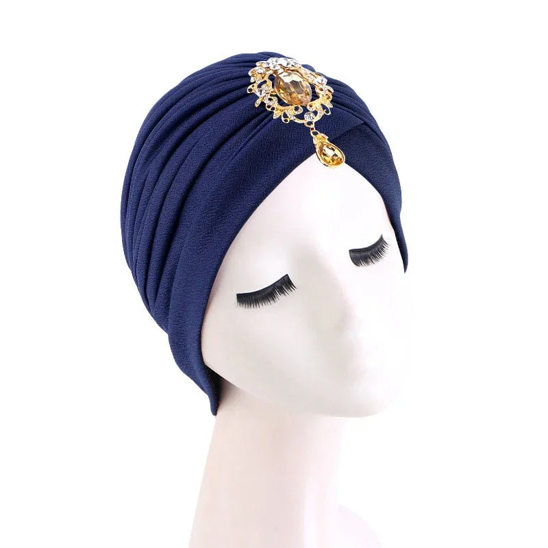 New African Women Print Turban Flower Beanies Bonnet Muslim Hijab Headscarf Hair Loss Head Wrap Bandanas Headband Turbante Mujer - NamafadStore