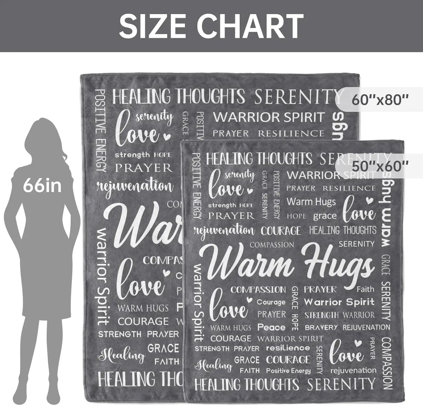 Warm Hugs Healing Blanket – Comfort Gift for Women, Get Well Soon