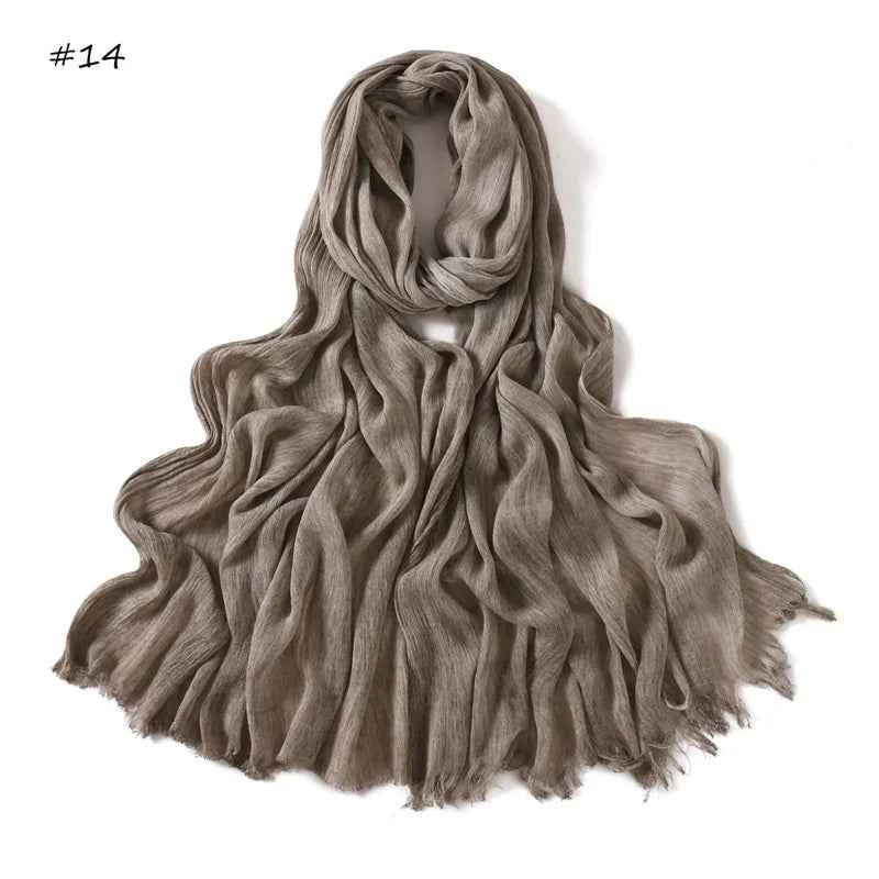 Plain Turbans Tie Dyed Rayon Hijab Scarf Thin Ramadan Ombre Wrap Elastic Shawls High Quality Foulards Muslim Head Snood 180*70Cm