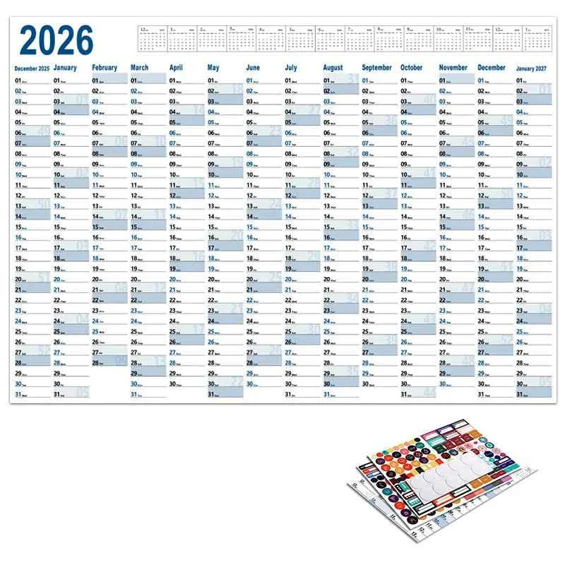 2026 Calendar Planner Sheet Large Wall Calendar Kawaii To Do List Planner Target List Schedule Organizer Office Supplies