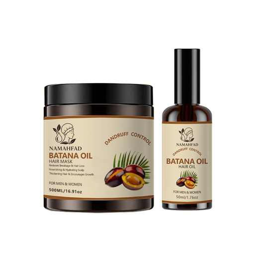Namahfad Batana Hair Mask & Hair Oil Set – Deep Hydration, Thickening & Breakage Repair | Pure Batana Oil
