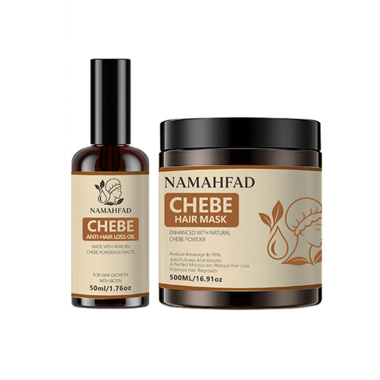 Namahfad Chebe Hair Mask & Growth Oil Set – Deep Moisture, Strengthening & Breakage Reduction | Natural Chebe Powder Extracts