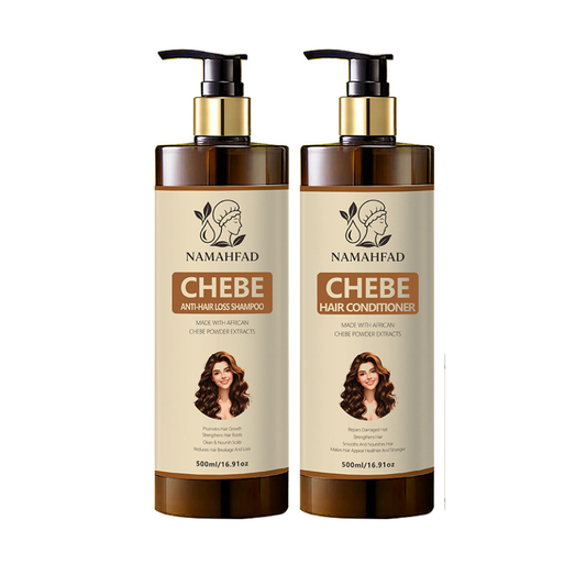 Namahfad Chebe Shampoo & Conditioner Set – Strengthening, Anti‑Breakage & Moisturizing | African Chebe Powder Extracts | Hair Growth & Length Retention