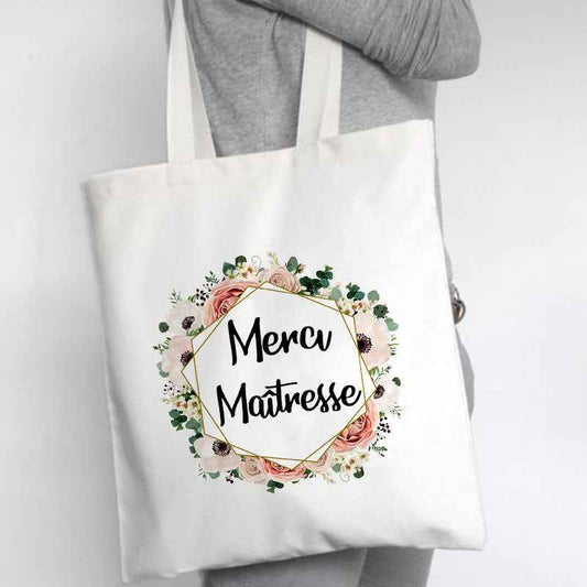 Fashion Personality French Flower Print Canvas Bag
