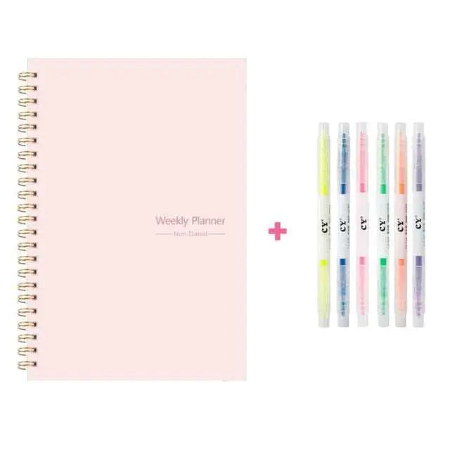A5 Agenda Planner Notebook – Daily Organizer, Diary & Schedule Journal
