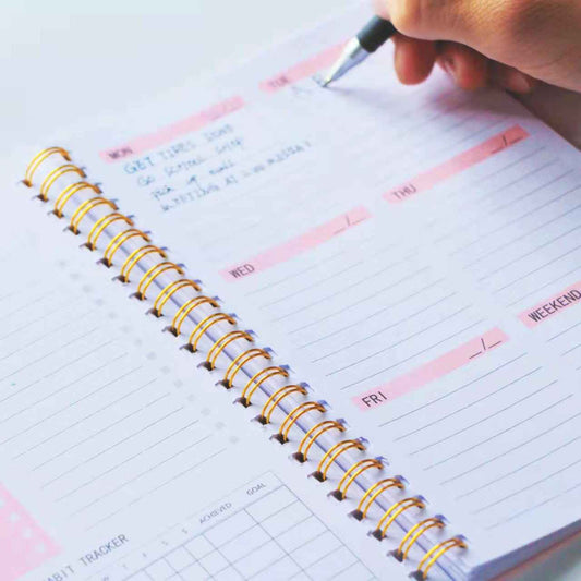 A5 Agenda Planner Notebook – Daily Organizer, Diary & Schedule Journal