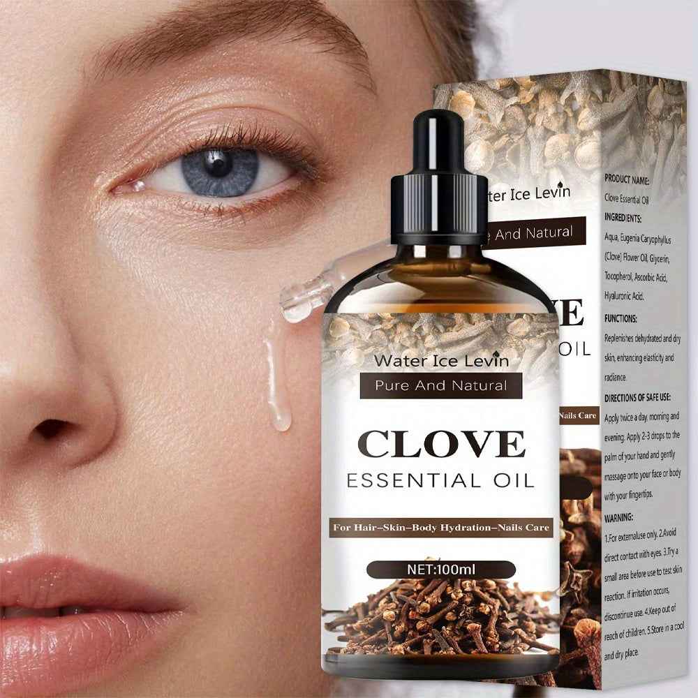 100Ml Clove Essential Oil Multi-Purpose Essential Oil for Face, Body And Hair - Plant Aromatic Essential Oil for Dry Skin, Scalp And Nails