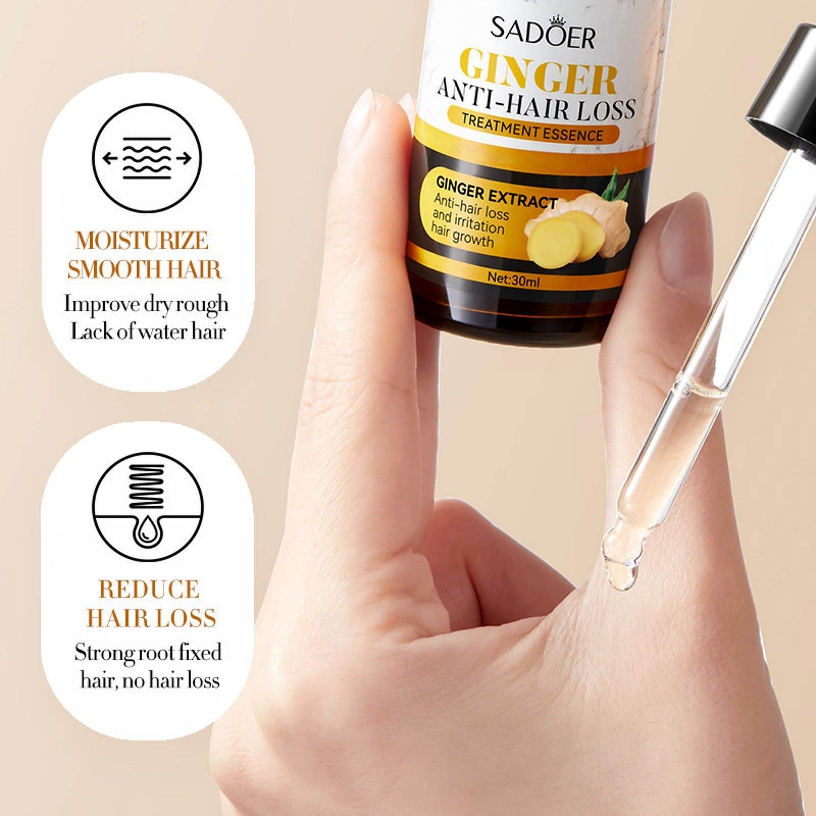 Ginger Hair Growth Oil for Hair Loss Care and Growth - NamafadStore
