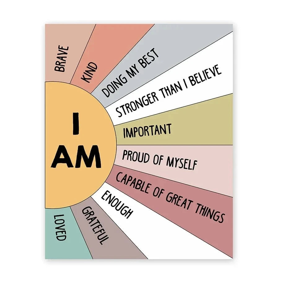 Colorful Positive Affirmation Poster for Children's Room - Uplifting Boho Wall Art - Namahfad - ZSH0273 - 20x30cm Unframed - 14:29#ZSH0273;200000886:200005375#20x30cm Unframed