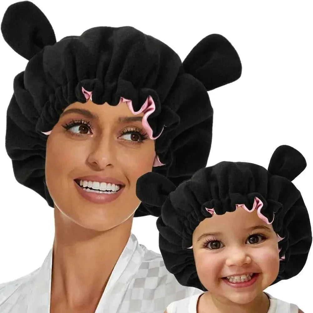 Winter Bonnet's Double Layer Thickening Sleep Cap Polar Fleece Warm Nightcap Big Bonnet Sleeping Cap