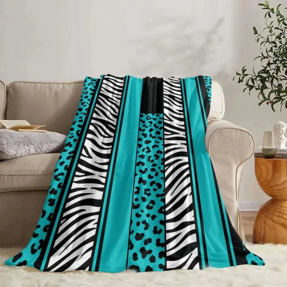 Pink Leopard Print Throw Soft Flannel Throw Summer Blanket Lightweight Cozy Nap Blanket for Sofa Bed Travel Namahfad