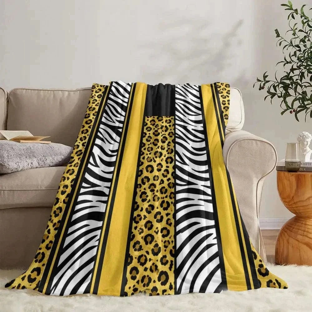 Pink Leopard Print Throw Soft Flannel Throw Summer Blanket Lightweight Cozy Nap Blanket for Sofa Bed Travel Namahfad