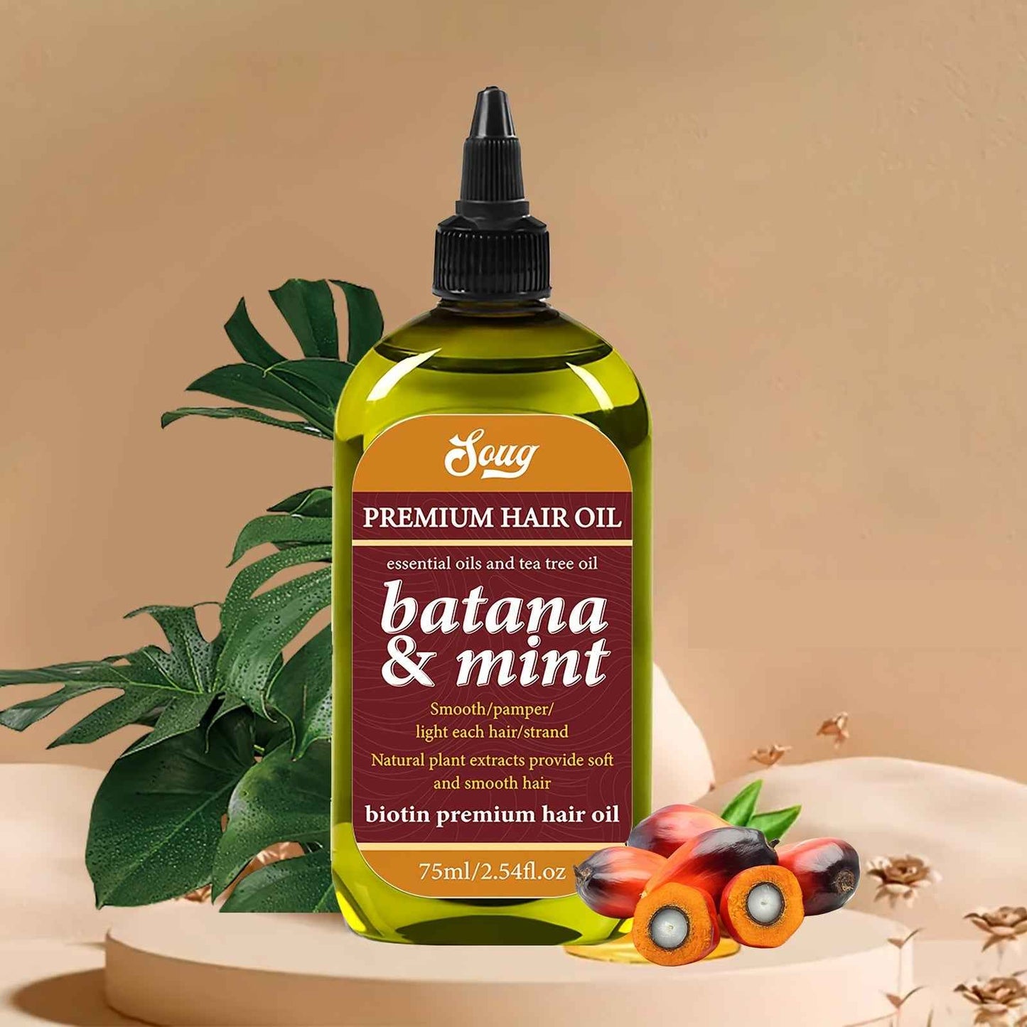 [Unisex Moisturizing Hair Care] 1 Bottle Unisex Adult Hair Care Oil, 75ml/2.54fl.oz - Pure Argan Oil with Tea Tree, Moisturizing & Smoothing, Suitable for All Hair Types, Enhances Gloss & Shine, Ideal Christmas Gift