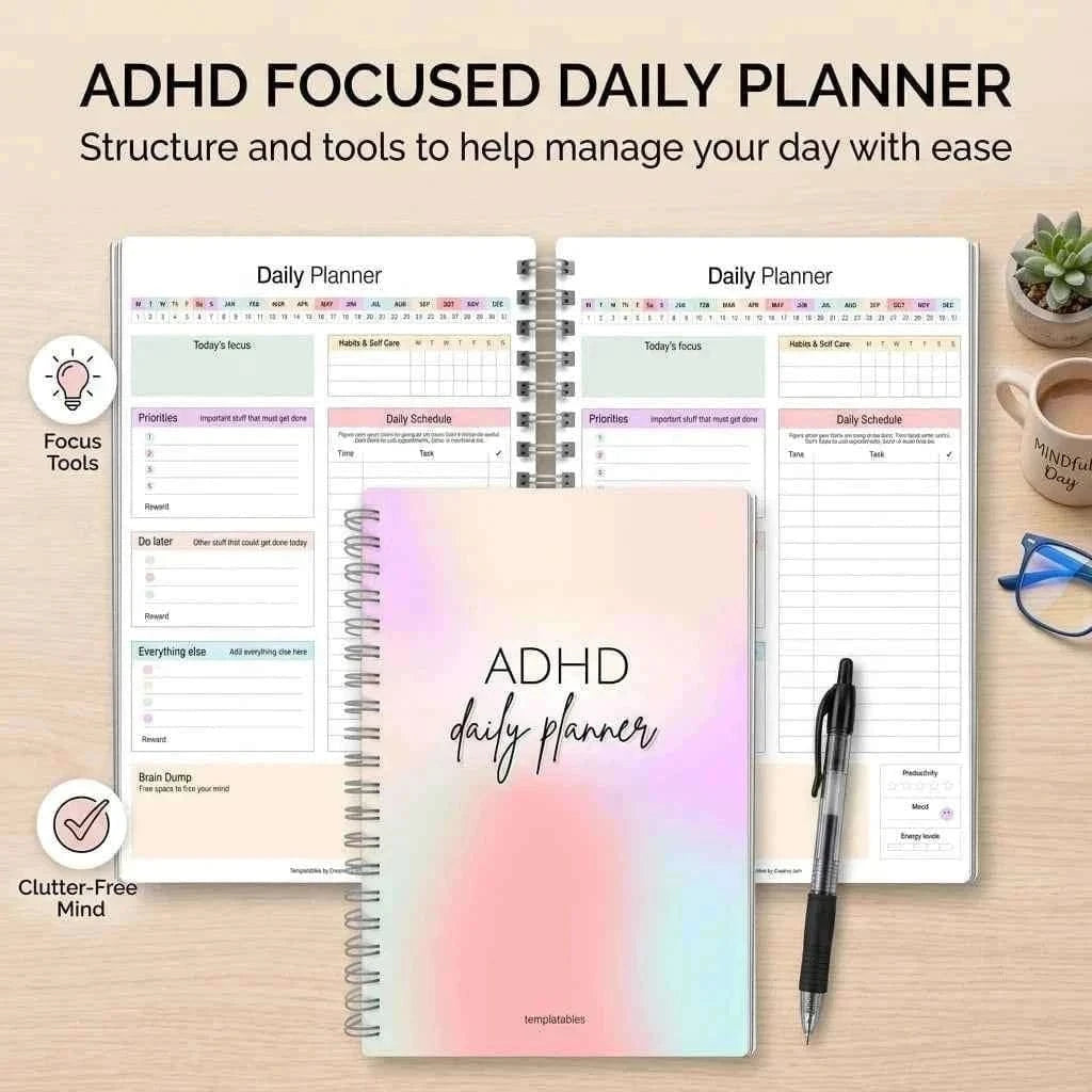 Daily Income and Expense Notebook for Budget Planning with Weekly Tracker for ADHD-Friendly Focus for Personal and Business Use