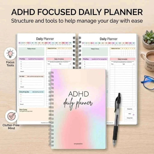 Daily Income and Expense Notebook for Budget Planning with Weekly Tracker for ADHD-Friendly Focus for Personal and Business Use