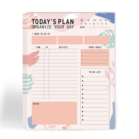 Daily, Weekly, Monthly Tear-Off Simple & Disciplined Planner For Time Management And Notes