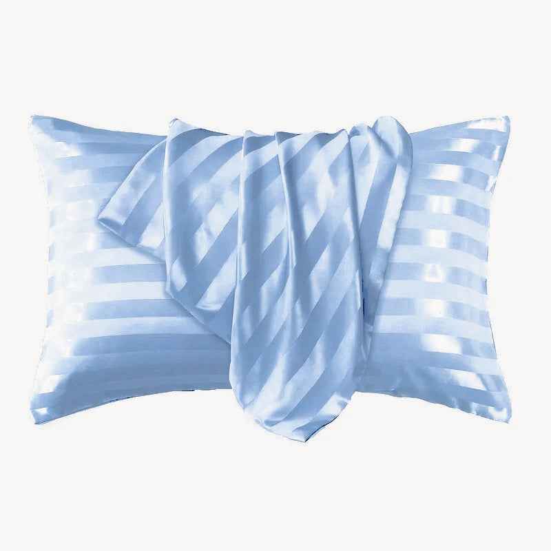 Satin Stripe Envelope Pillowcase – Soft Luxury Bedding for Women