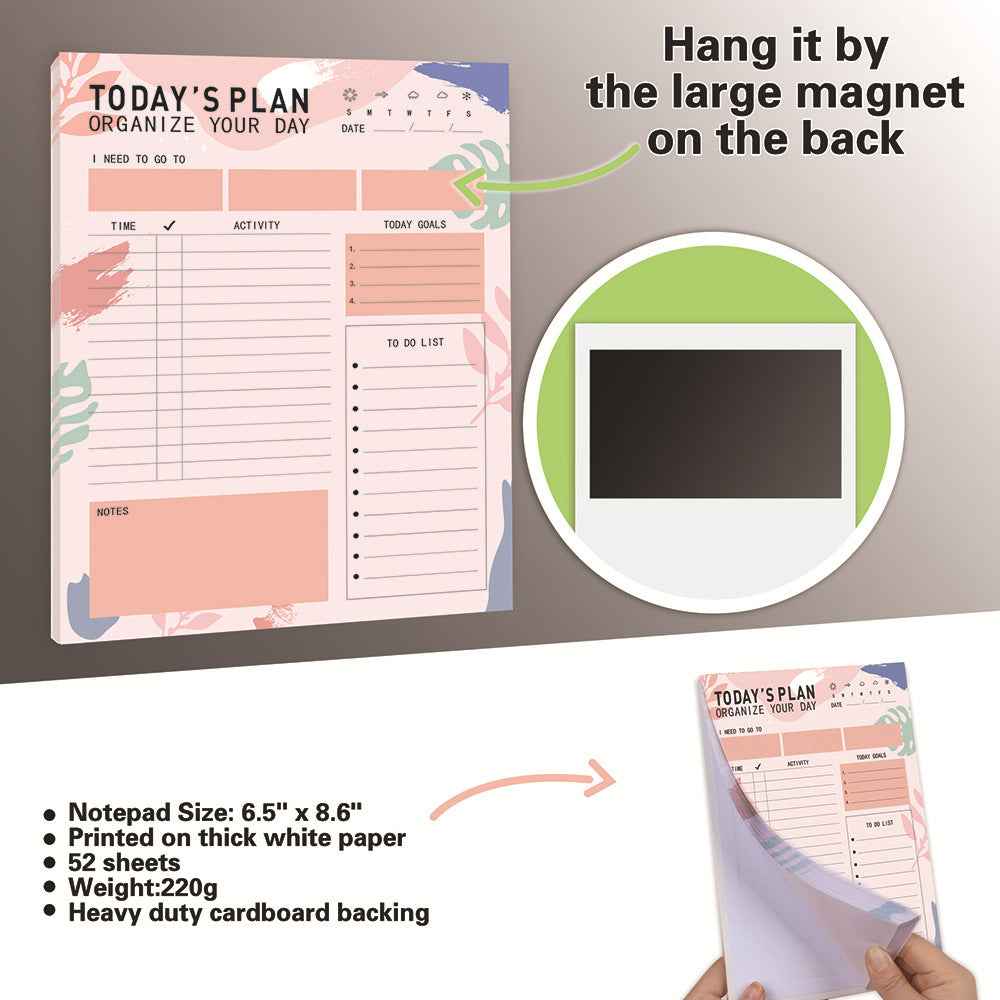 Daily, Weekly, Monthly Tear-Off Simple & Disciplined Planner For Time Management And Notes
