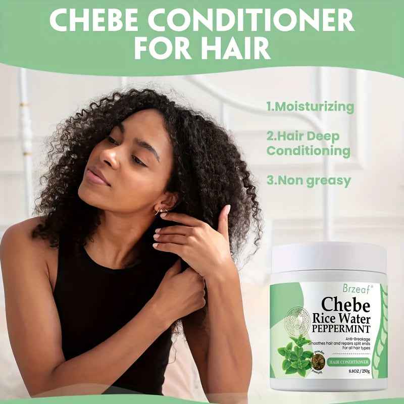 [Moisturizing Chebe Leave In] Super Moisturizing Chebe Leave In Conditioner - 250g (8.8 OZ) with Rice Water & Chebe Powder, Deter Hair Breakage