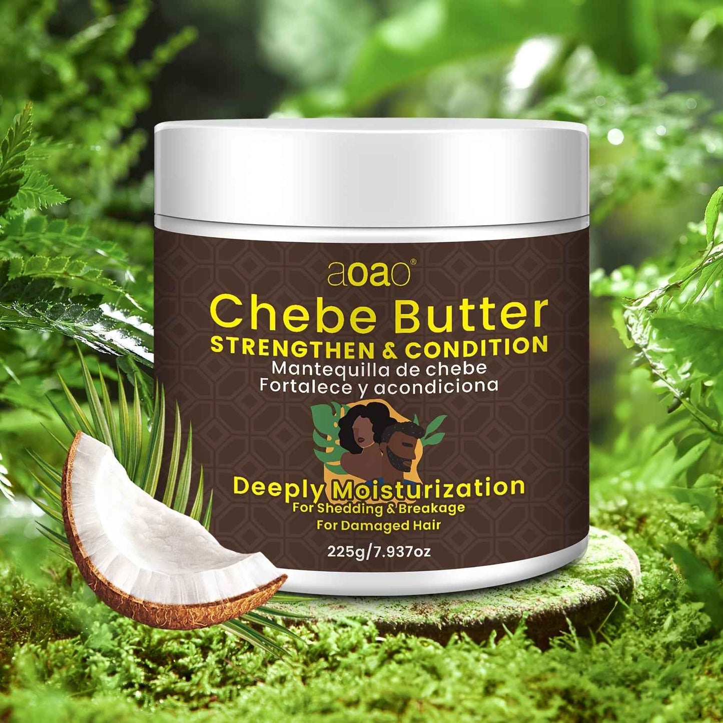 Moisturizing Chebe Cream with Natural Ingredients, Featuring Keratin, Jojoba Seed Oil, And Castor Oil, Designed to Deeply Nourish And Protect Damaged Hair