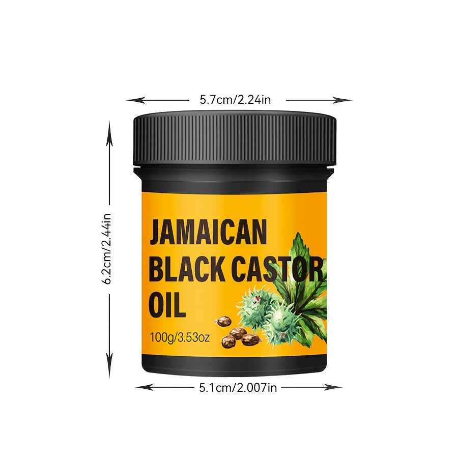 2pcs Jamaican Black Castor Oil Hair Care - Pure Cold Pressed, Moisturizing and Nourishing for Stronger Healthier Hair, Suitable for Normal Hair