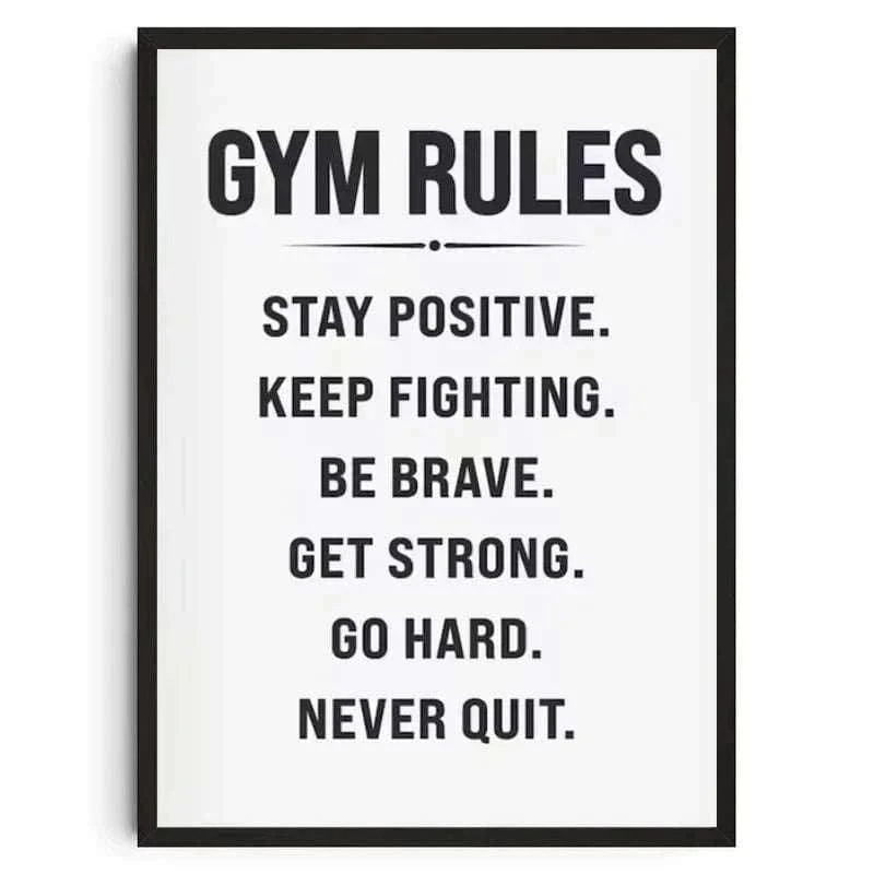 Gym Wall Art Poster Gym Inspirational Poster Home Gym Wall Decoration Gym Slogan Canvas Printing Decorative Painting Frameless Namahfad