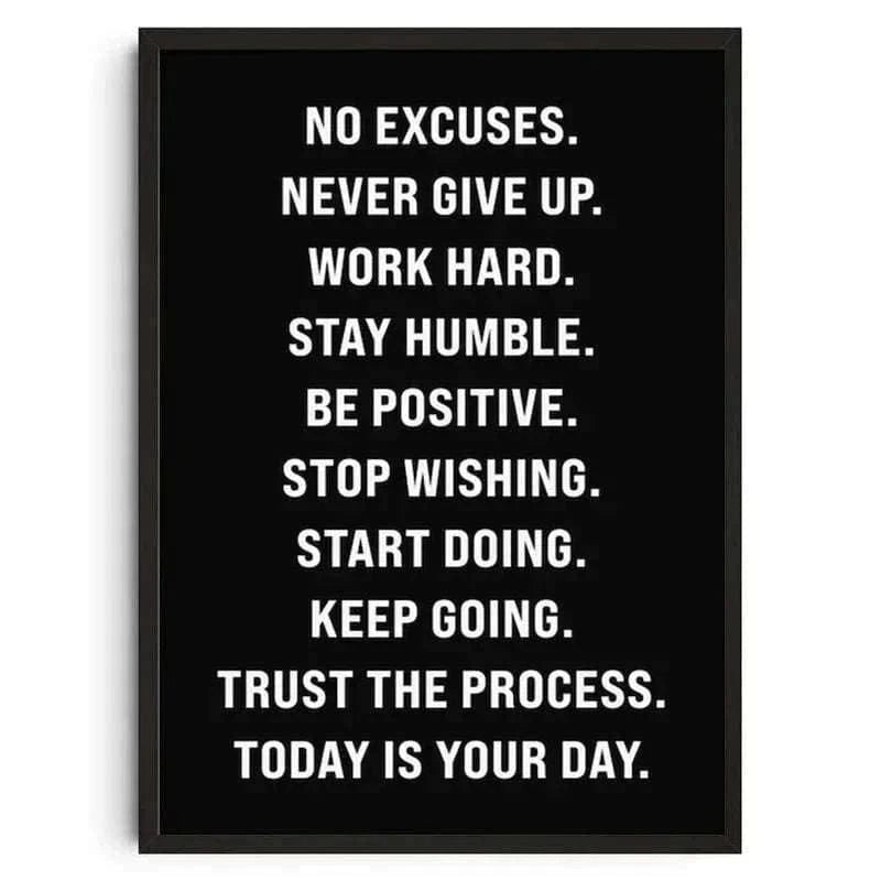 Gym Wall Art Poster Gym Inspirational Poster Home Gym Wall Decoration Gym Slogan Canvas Printing Decorative Painting Frameless Namahfad