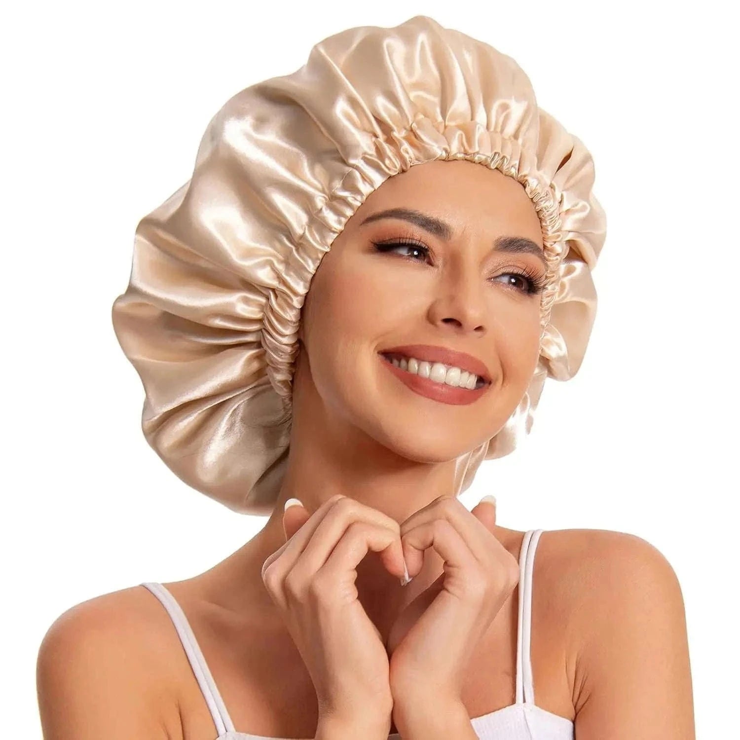 Satin Bonnet Silk Bonnet Hair Bonnet Sleeping Slouchy Beanie Hat Satin Sleep Cap Nightcap Bonnets For Women's Natural Curly Hair Namahfad