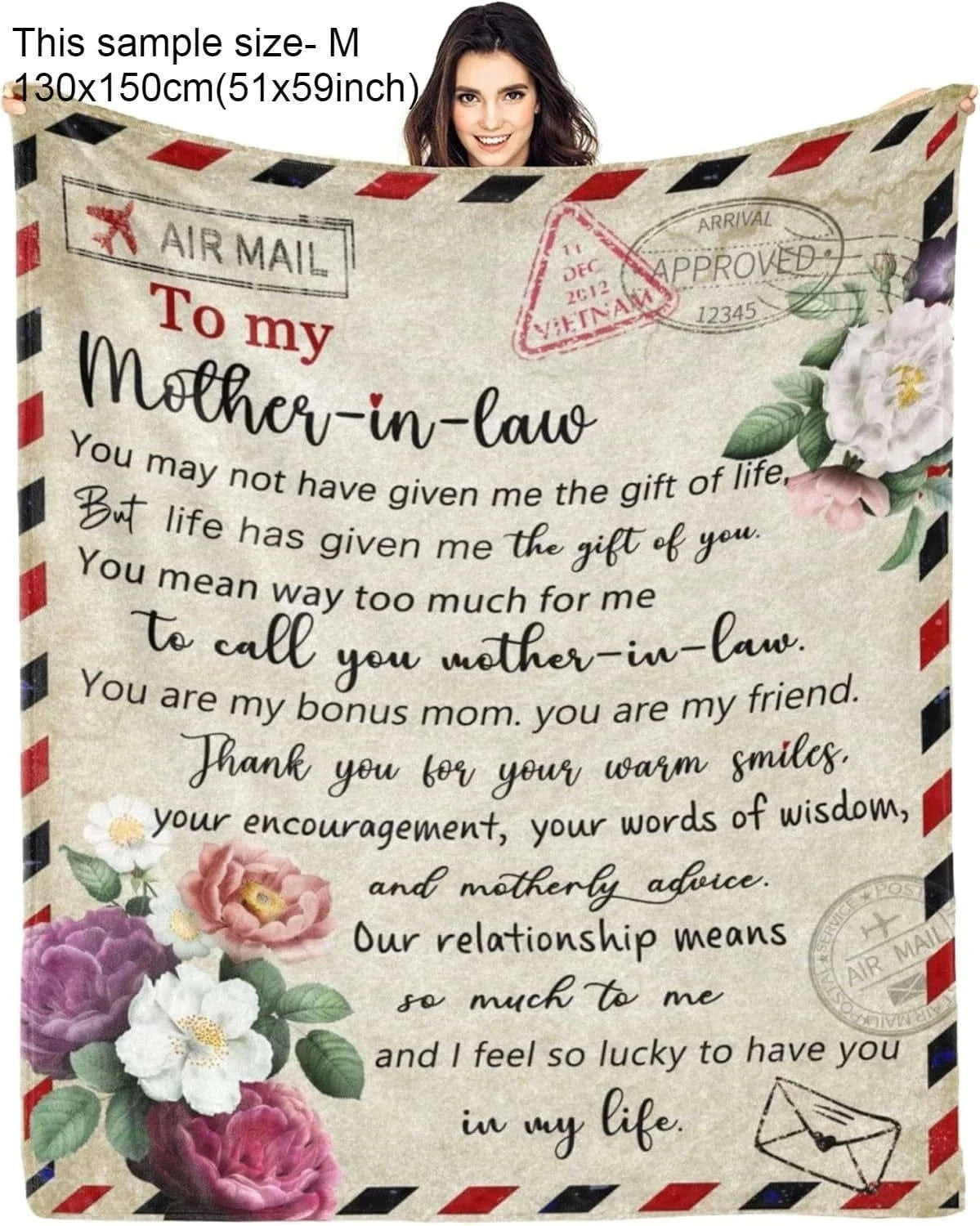 1PC Gift Blanket To Nana to Grandma Flannel Thin blankets for birthday gifts Mother's day festival Perfect gifts four season use Namahfad